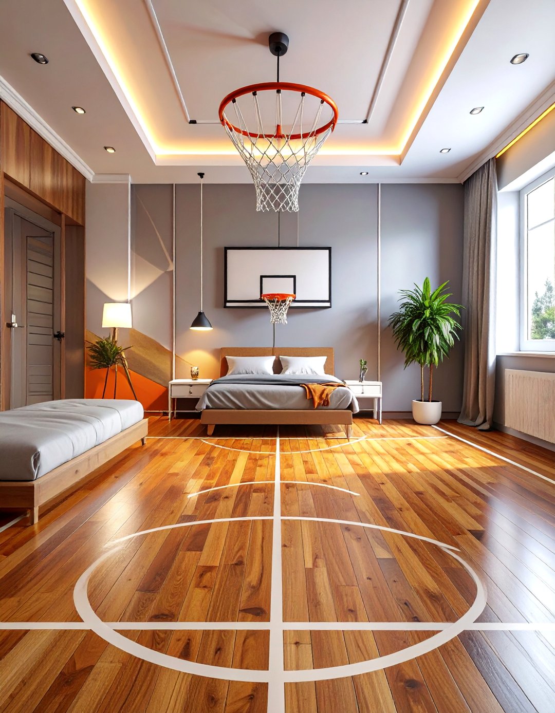 Ultimate Basketball Room Decor Ideas: Transform Your Space into a Hoops Haven - Image 4 Ultimate Basketball Room Decor Ideas: Transform Your Space into a Hoops Haven - Image 4